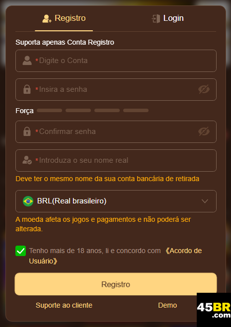 Recompensas VIP 45br.com